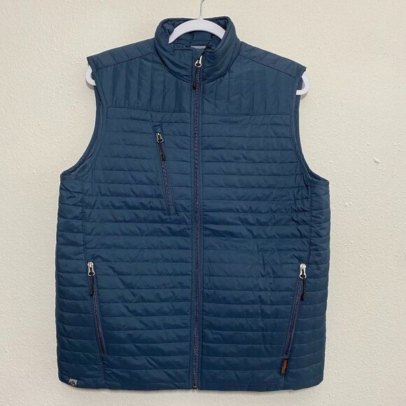 Storm Creek Other - Storm Creek Men's Blue Lightweight Packable Quilt Puffer Vest Jacket NWT